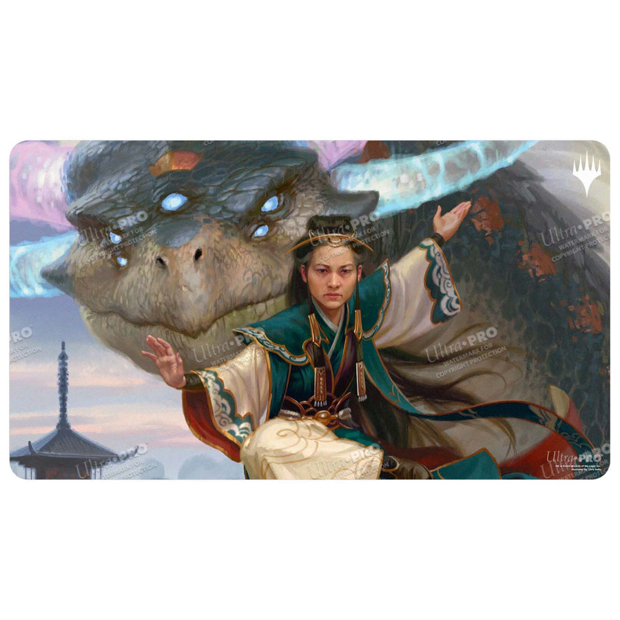 Playmat: MTG- Tarkir Dragonstorm- Shiko and Narset, Unified (Jeskai Striker Commander Deck) Playmat