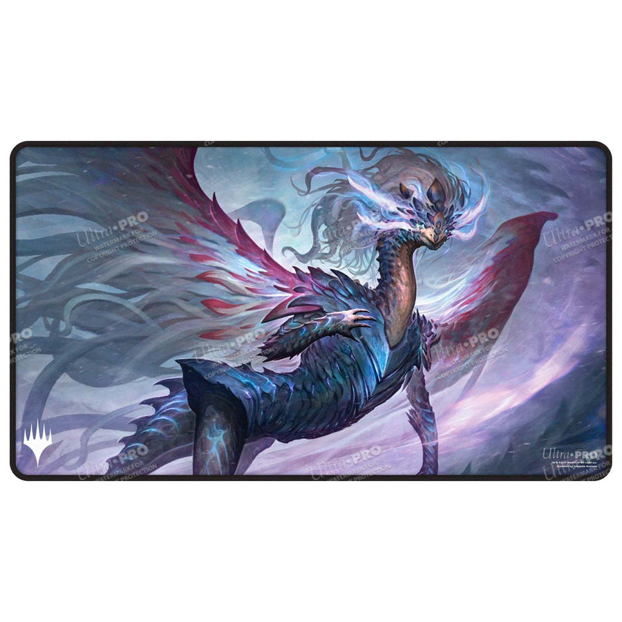Playmat: MTG- Tarkir Dragonstorm- Shiko, Paragon of the Way Black Stitched Playmat