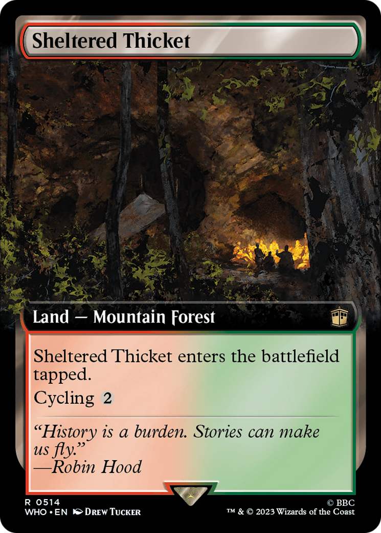 Sheltered Thicket (Extended Art) (WHO-514) - Doctor Who: (Extended Art) Foil