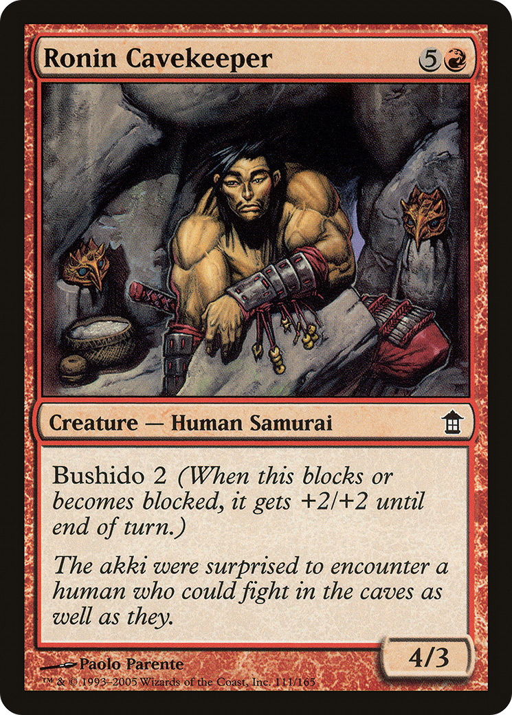 Ronin Cavekeeper (SOK-111) - Saviors of Kamigawa Foil