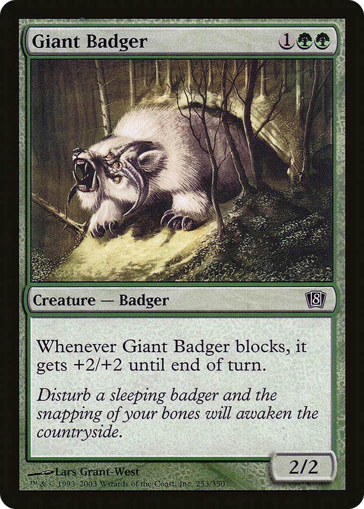 Giant Badger (8ED-253) - 8th Edition Foil