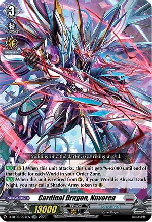 Cardinal Dragon, Nuvorea (D-BT06/027EN) - D-BT06: Blazing Dragon Reborn