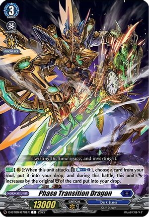 Phase Transition Dragon (D-BT06/070EN) - D-BT06: Blazing Dragon Reborn