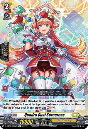 Quadra Cast Sorceress (D-BT06/088EN) - D-BT06: Blazing Dragon Reborn