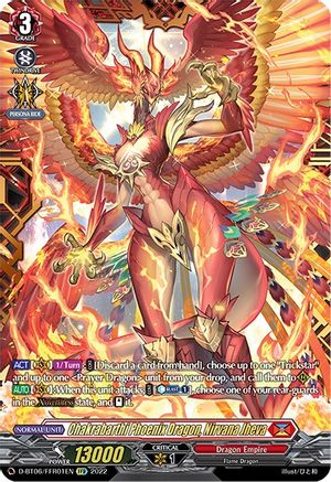 Chakrabarthi Phoenix Dragon, Nirvana Jheva (FFR) (D-BT06/FFR01EN) - D-BT06: Blazing Dragon Reborn