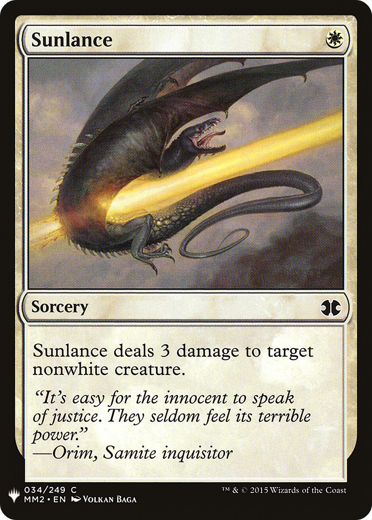 Sunlance (LIST-034) - The List