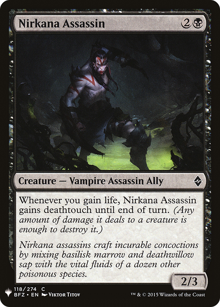 Nirkana Assassin [LIST - 118]