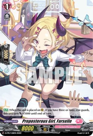 Preposterous Girl, Farselle (Foil) (D-PR/136EN) - D Promo Cards