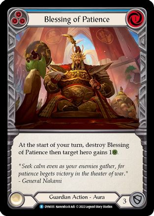 Blessing of Patience (Blue) (DYN035) - Dynasty Rainbow Foil