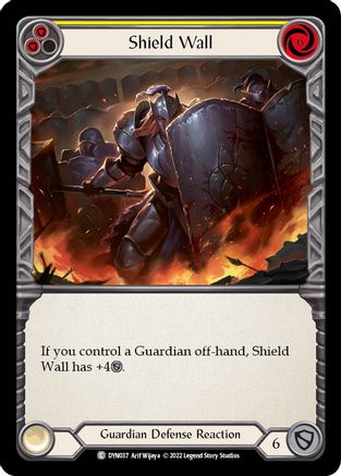 Shield Wall (Yellow) (DYN037) - Dynasty Rainbow Foil
