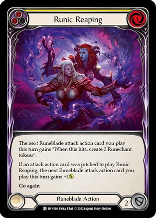 Runic Reaping (Yellow) (DYN186) - Dynasty Rainbow Foil