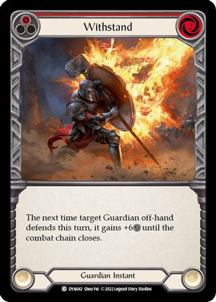 Withstand (Red) (DYN042) - Dynasty Rainbow Foil