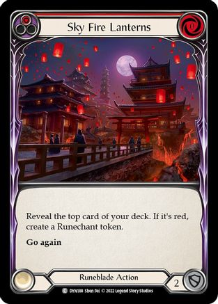 Sky Fire Lanterns (Red) (DYN188) - Dynasty Rainbow Foil