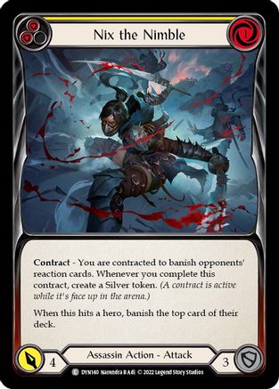 Nix the Nimble (Yellow) (DYN140) - Dynasty Rainbow Foil
