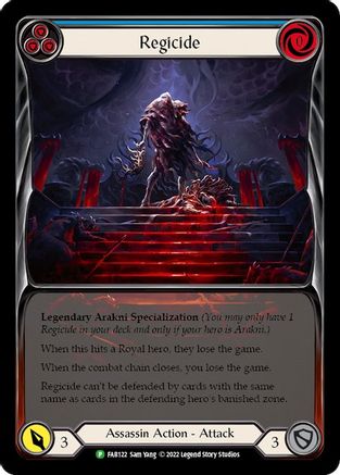 Regicide - FAB122 (FAB122) - Flesh and Blood: Promo Cards Rainbow Foil