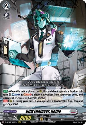 Blitz Engineer, Hoflio (D-BT07/009EN) - D-BT07: Raging Flames Against Emerald Storm