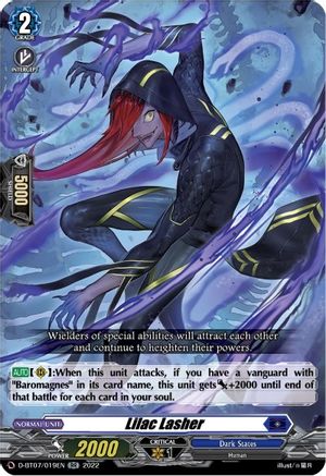 Lilac Lasher (D-BT07/019EN) - D-BT07: Raging Flames Against Emerald Storm