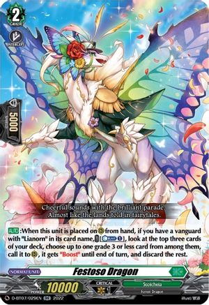 Festoso Dragon (D-BT07/029EN) - D-BT07: Raging Flames Against Emerald Storm