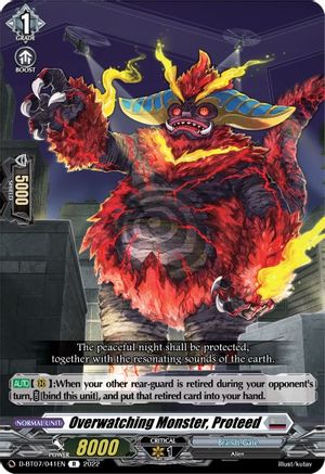 Overwatching Monster, Proteed (D-BT07/041EN) - D-BT07: Raging Flames Against Emerald Storm