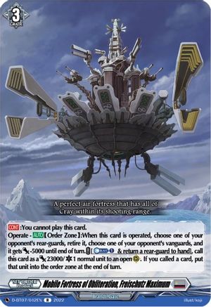 Mobile Fortress of Obliteration, Freischutz Maximum (D-BT07/042EN) - D-BT07: Raging Flames Against Emerald Storm