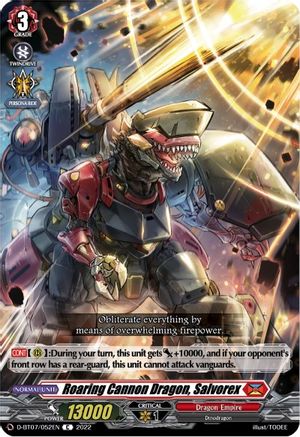 Roaring Cannon Dragon, Salvorex (D-BT07/052EN) - D-BT07: Raging Flames Against Emerald Storm