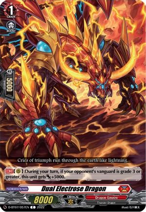 Dual Electrose Dragon (D-BT07/057EN) - Raging Flames Against Emerald Storm