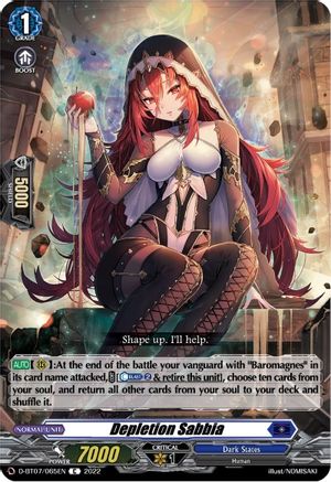 Depletion Sabbia (D-BT07/065EN) - D-BT07: Raging Flames Against Emerald Storm
