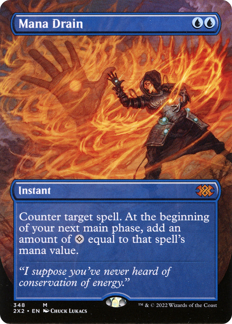 Mana Drain (Borderless) (2X2-348) - Double Masters 2022 Foil
