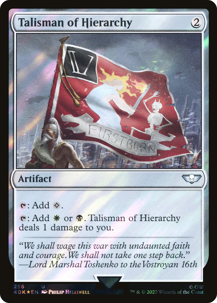 Talisman of Hierarchy (Surge Foil) (40K-256★) - Warhammer 40,000 Commander Foil