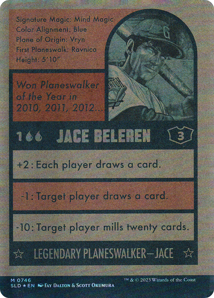 Jace Beleren (746) (Autographed) (SLD-746) - Secret Lair Drop: (Full Art) (Borderless) Foil