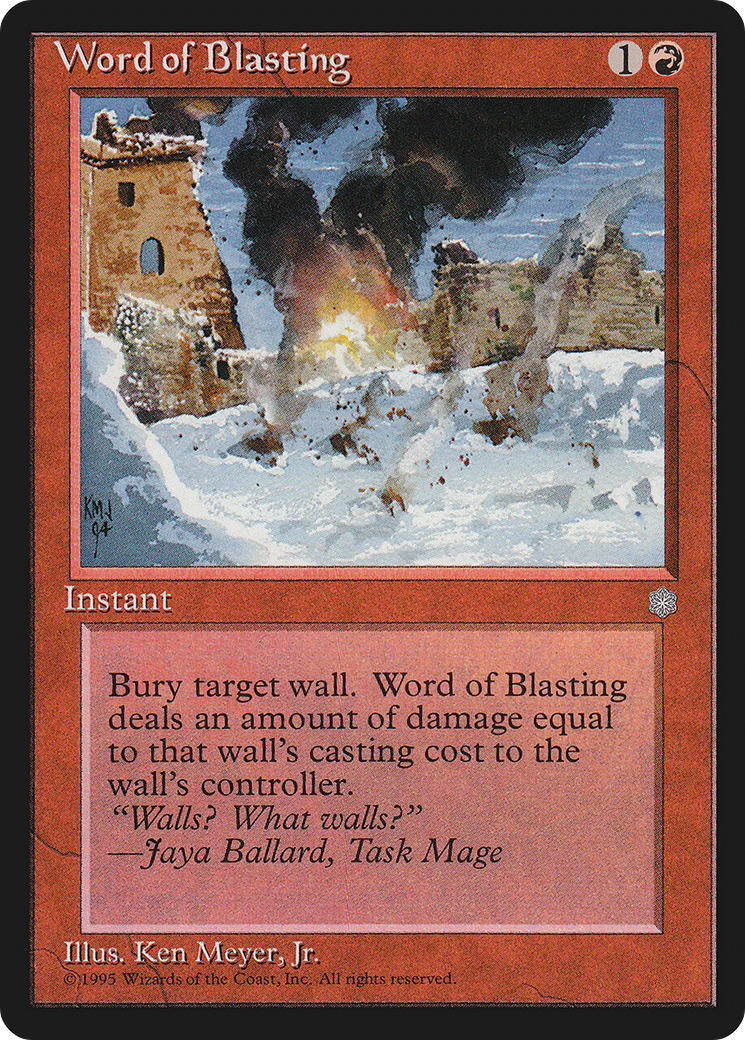 Word of Blasting [ICE - N/A]
