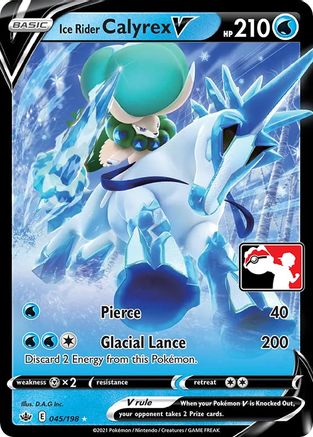 Ice Rider Calyrex V 045  - Holofoil Prize Pack Series Cards - Ultra Rare