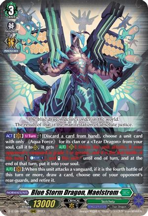 Blue Storm Dragon, Maelstrom (D-BT08/009EN) - D-BT08: Minerva Rising