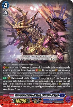 Interdimensional Dragon, Faterider Dragon (D-SS03/018EN) - D-SS03: Stride Deckset -Chronojet-