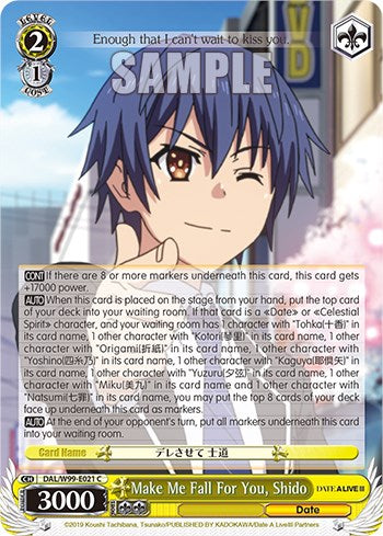 Make Me Fall For You, Shido [DAL - DAL/W99-E021 C]