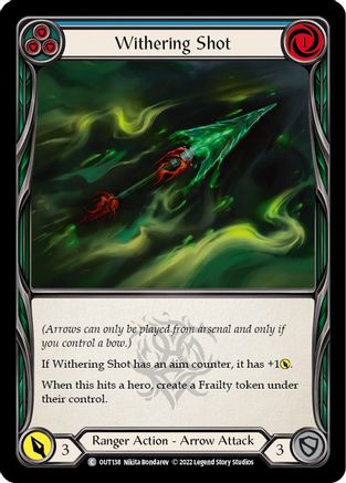 Withering Shot (Blue) (OUT138) - Outsiders Rainbow Foil