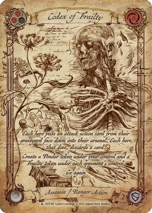 Codex of Frailty (Marvel) (OUT160) - Outsiders Cold Foil