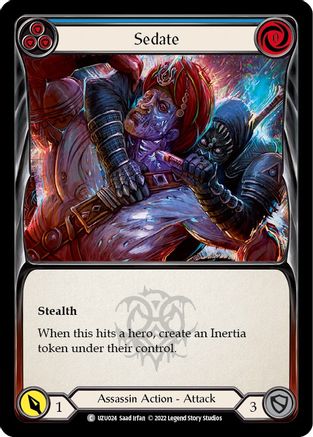 Sedate (Blue) (UZU024) - Blitz Deck: Outsiders - Uzuri