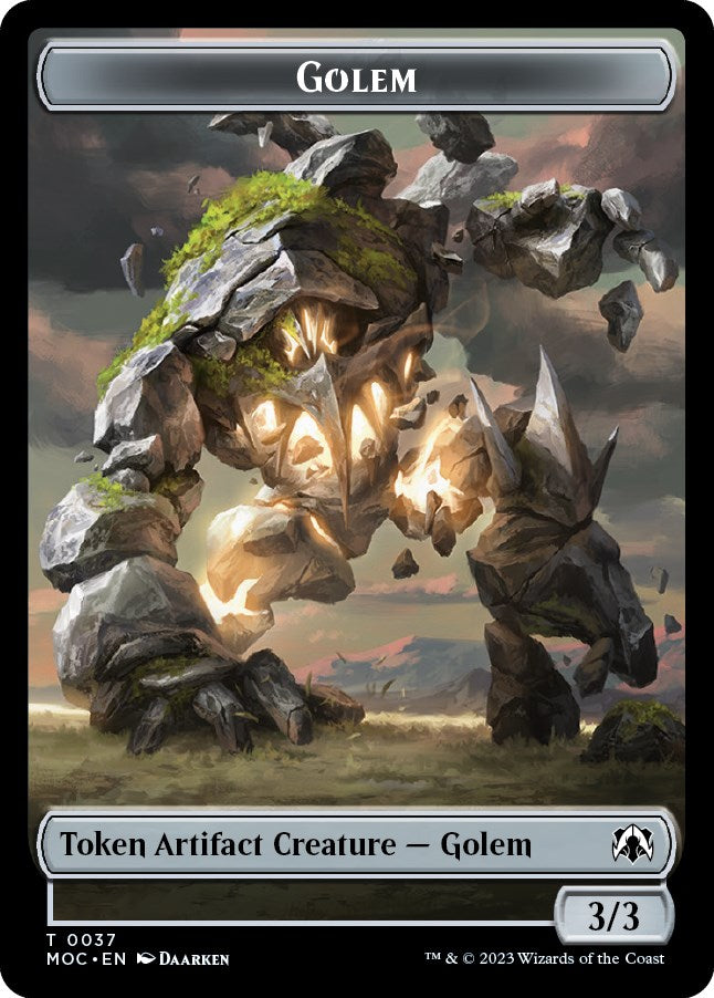 Golem // Clue Double-sided Token [MOC - 37 // 33]