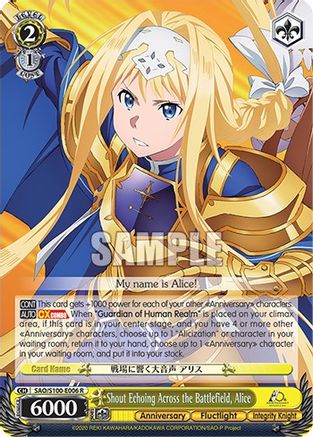 Shout Echoing Across the Battlefield, Alice [SAO/S100 - SAO/S100-E006 R]