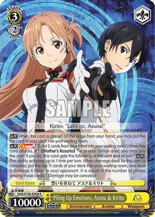 Piling Up Emotions, Asuna & Kirito [SAO/S100 - SAO/S100-E008 R]