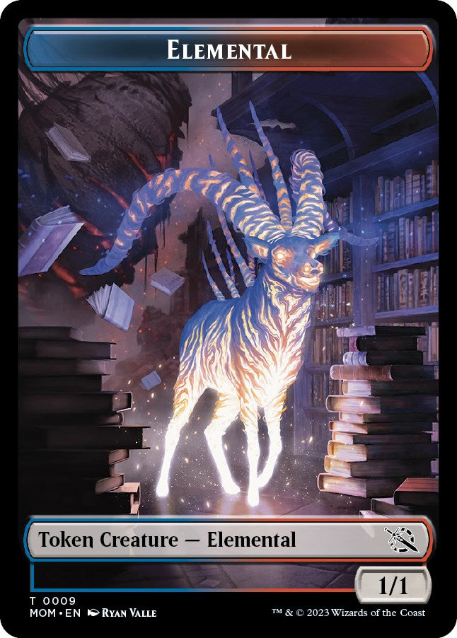 Elemental (0009) // Emblem - Teferi's Talent Double-Sided Token [MOM - 9 // 44]