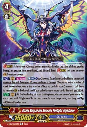 Pirate King of the Roseate Twilight, Nightrose (Foil) [V-SS10 - V-SS10/029EN]