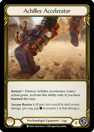Achilles Accelerator - FAB101 (FAB101) - Flesh and Blood: Promo Cards Cold Foil