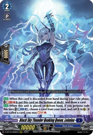 Black Sky Thunder Quaking Queen, Leimina (D-BT10/006EN) - D-BT10: Dragon Masquerade