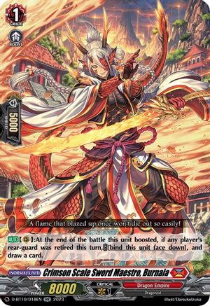 Crimson Scale Sword Maestro, Burnaia (D-BT10/018EN) - D-BT10: Dragon Masquerade