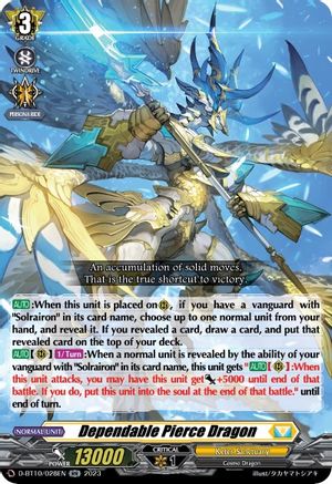 Dependable Pierce Dragon (D-BT10/028EN) - D-BT10: Dragon Masquerade