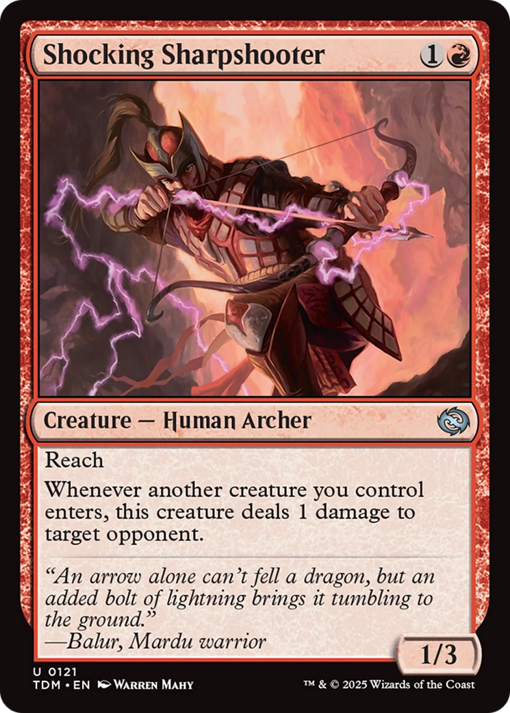 Shocking Sharpshooter (TDM-121) - Tarkir: Dragonstorm Foil
