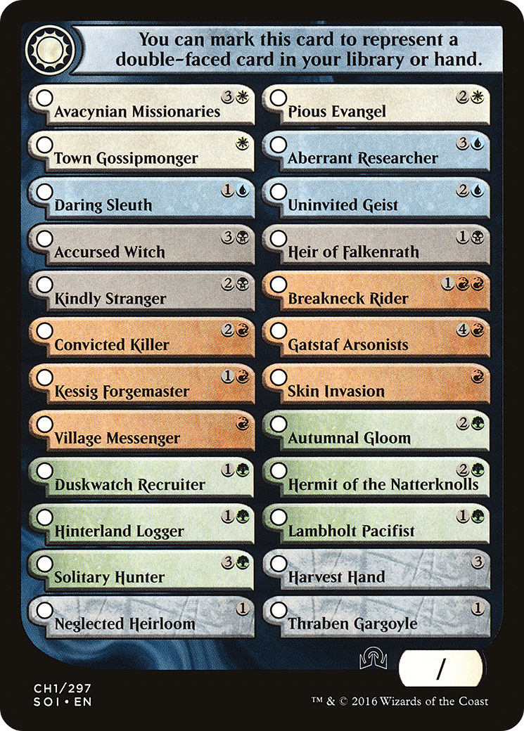 Checklist Card - (CH1) Shadows over Innistrad [SOI - CH1]