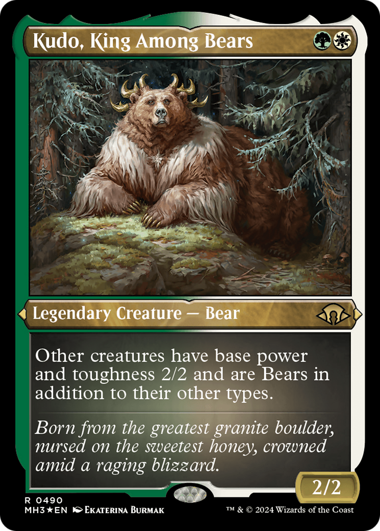 Kudo, King Among Bears (Foil Etched) (MH3-490) - Modern Horizons 3 Foil